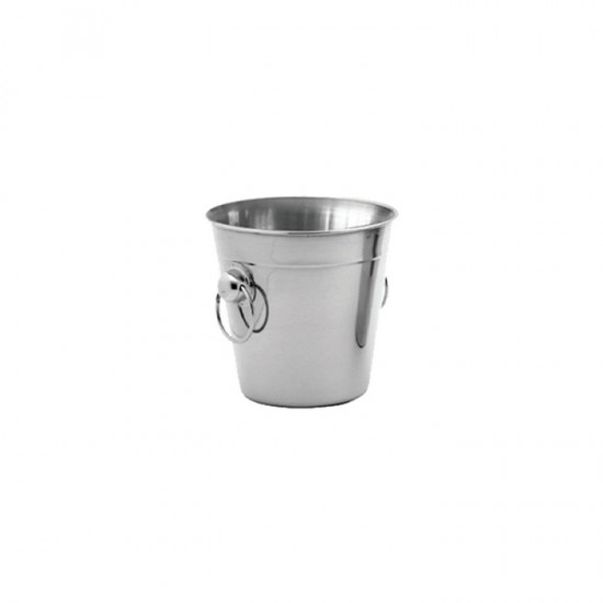 Κουβαδάκι Πάγου Inox Με Κρίκους 14,5cm