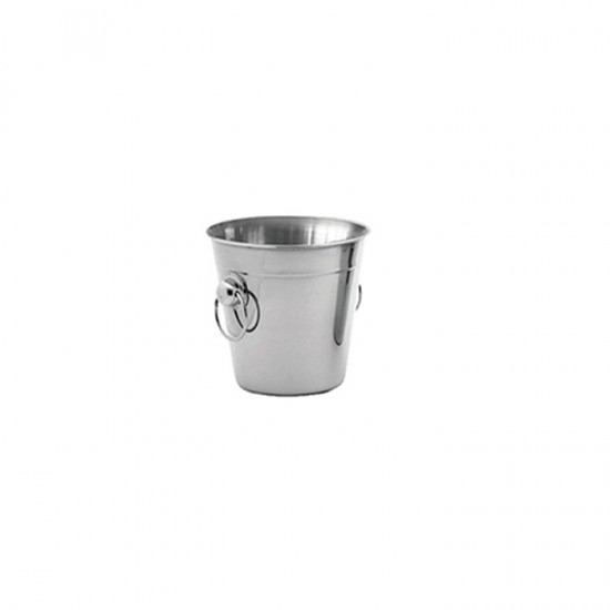 Κουβαδάκι Πάγου Inox Με Κρίκους 12.5cm