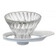 Hario Glass Coffee Dripper V60 01 Black/White
