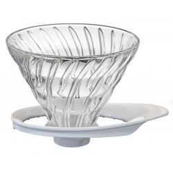 Hario V60 Glass Dripper 02 Black/White