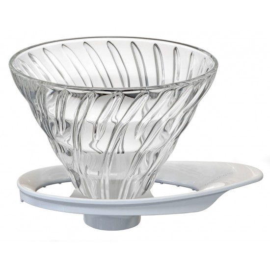 Hario V60 Glass Dripper 02 Black/White
