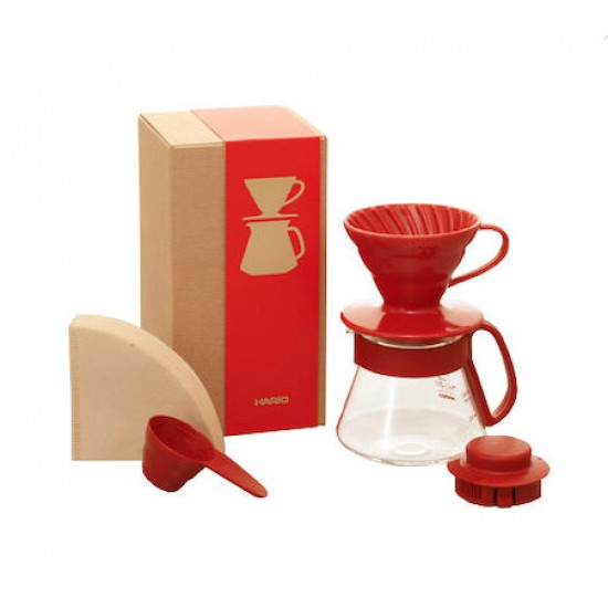 Hario V60 Colour Dripper & Pot Red