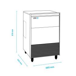 Παγομηχανή με σύστημα μύλου 66kg PULSAR 65 ITV