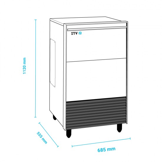 Παγομηχανή με σύστημα μύλου 90kg PULSAR 85 ITV