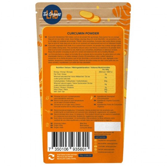 Organic Curcumin Σκόνη 70g