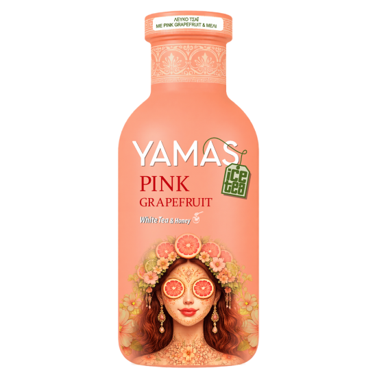 Ice Tea Yamas Λευκό Τσάι με Χυμό Pink Grapefruit & Μέλι 360ml