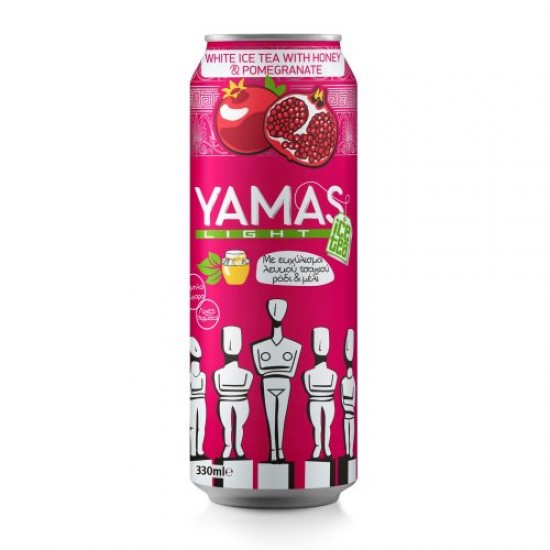 Ice Tea Yamas Light Άσπρο Τσάι με Χυμό Ρόδι & Μέλι 330ml